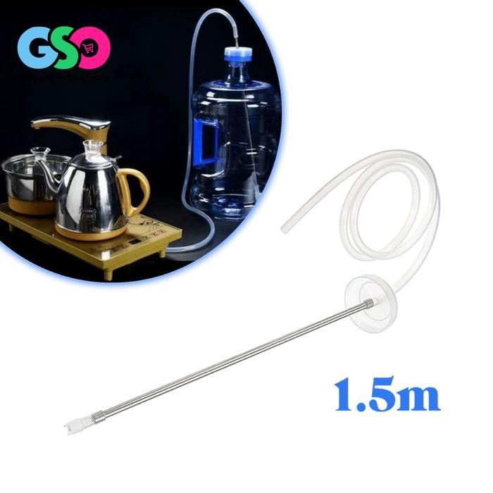 150cm Selang Dispenser Galon Foodgrade Pipa Galon Stainless 304 Pipa Selang Hisap Air Dispenser