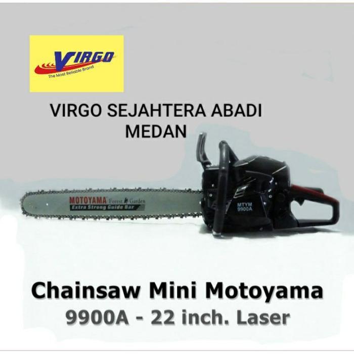 MOTOYAMA 9900A BLACK SENSO SINSO CHAINSAW CHAIN SAW POTONG KAYU BAR 22" INCH MOTOYAMA