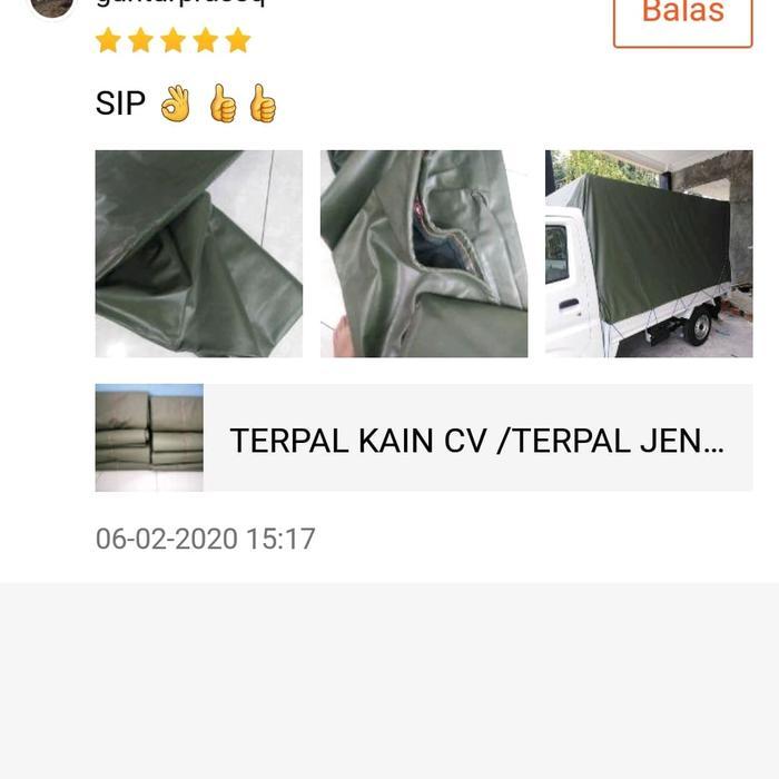 TERPAL KAIN LAPIS KARET SEJENIS TERPAL TENDA TENTARA UKURAN 4X3 METER