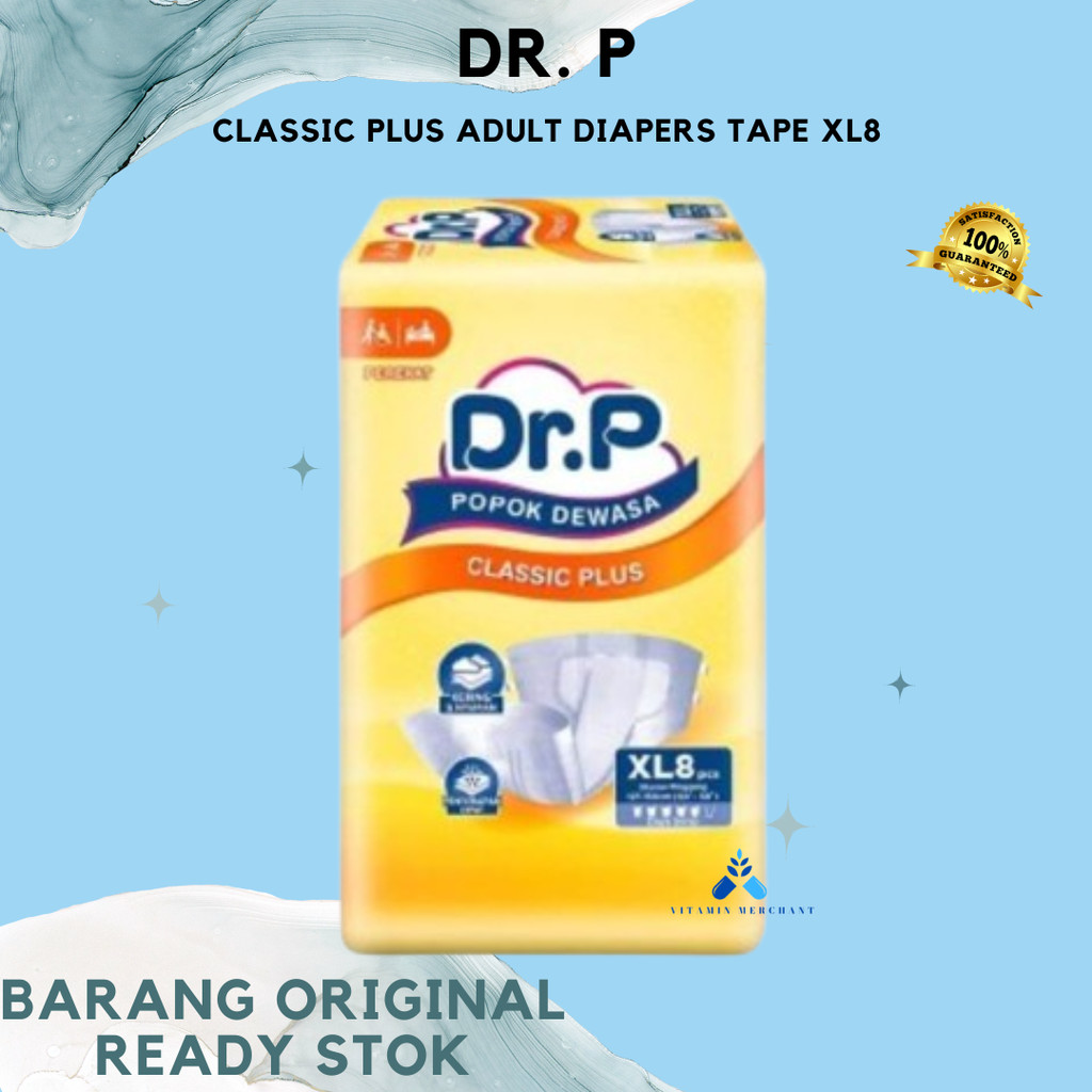 DR. P Classic Plus Adult Diapers TAPE XL8
