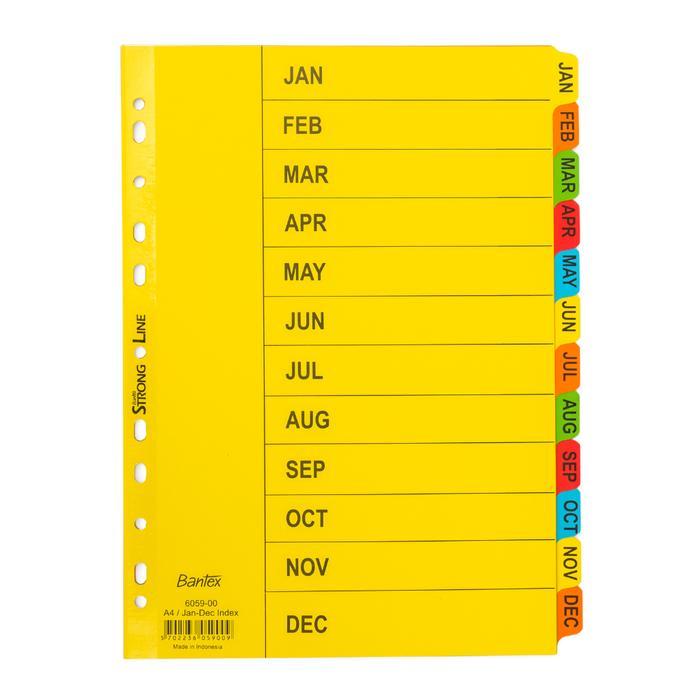 Bantex Cardboard Indexes /Pembatas Binder Penyekat Ordner Bahan Karton