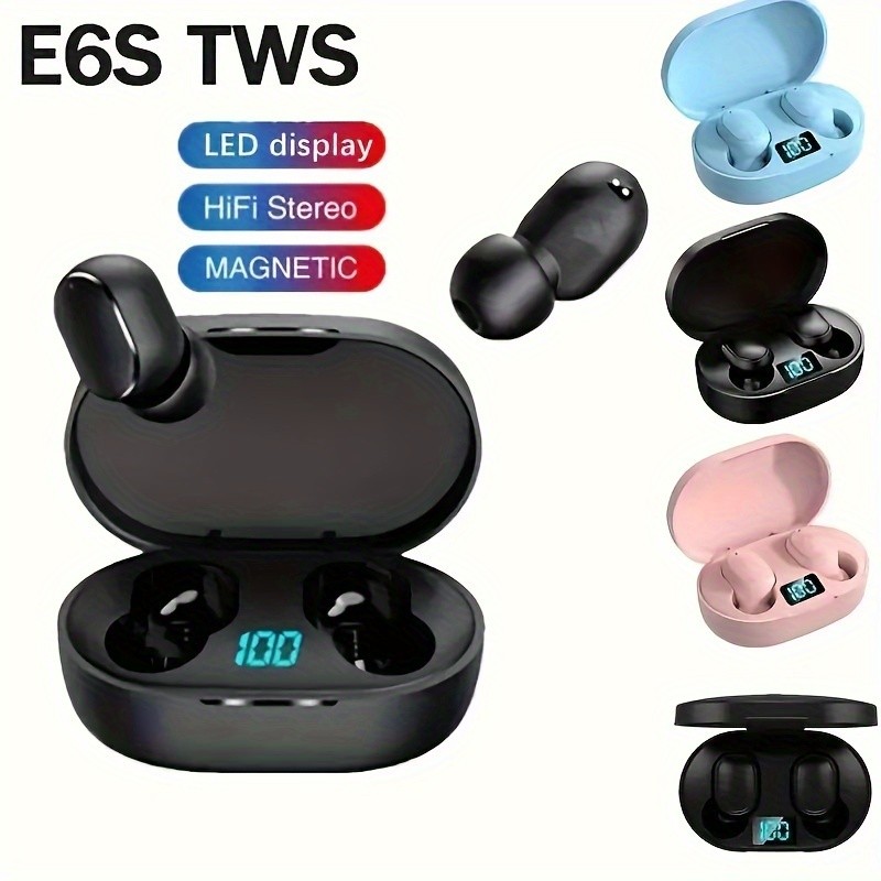 New E6S Bluetooth Earphones Wireless Bluetooth Headset Cancelling Headsets With Microphone