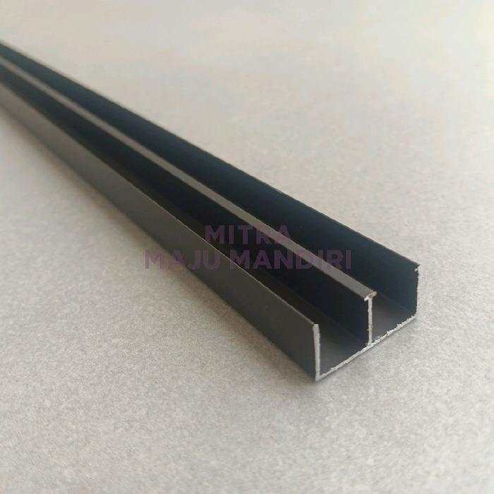 Premium Rel Aluminium M 2 Jalur Rell Pintu Meja Dapur Sliding 3 Meter Original