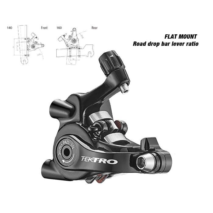 Tektro Md-C550 1 Set Road Mechanical Disc Brake Flat Mount Rem Sepeda