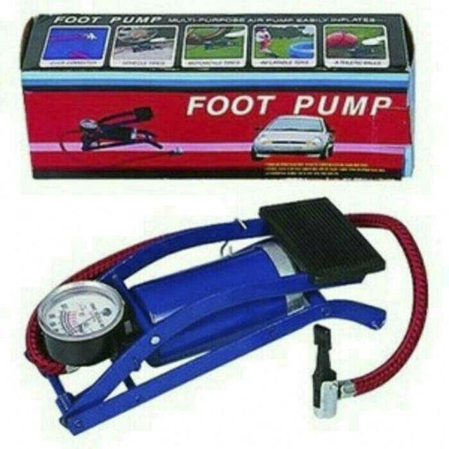 FOOT PUMP / POMPA KAKI INJAK Pompa Injak Foot Pump Portable Ban Mobil Motor Bola