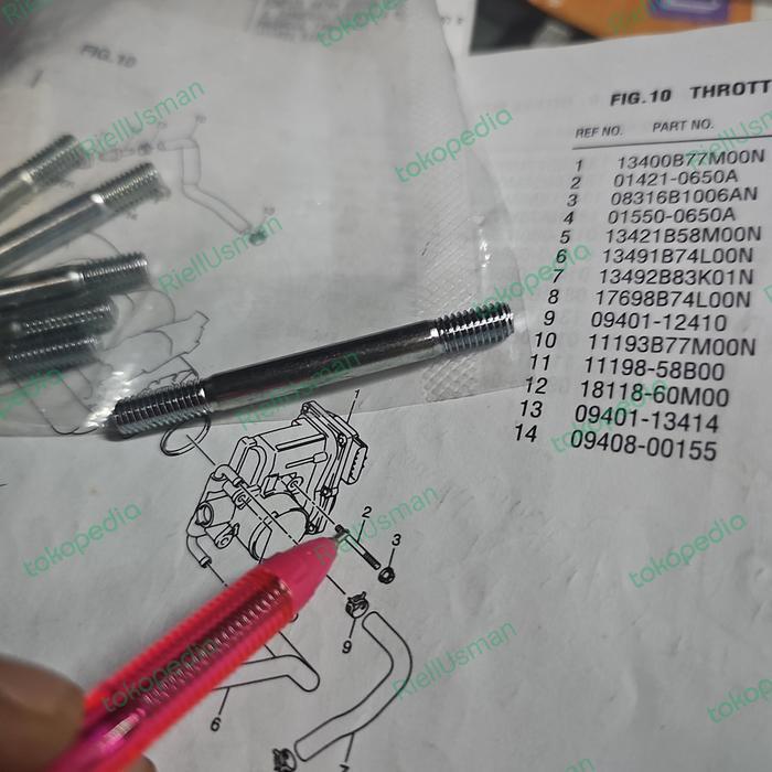 Stud Bolt ( Baut Tanam Throttle Body) Suzuki Ertiga