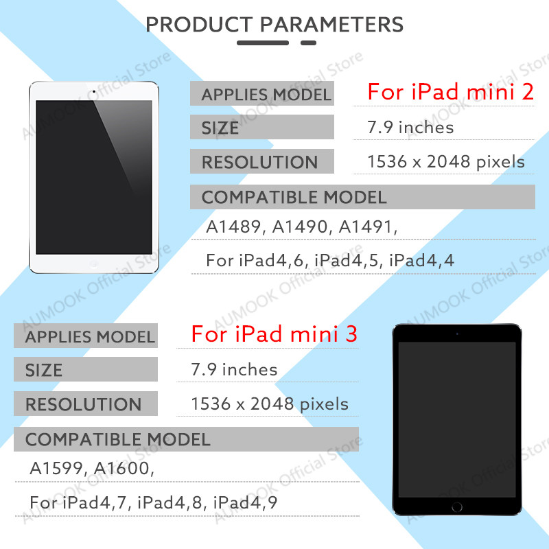 LCD Touch Display For iPad mini 2 mini 3 A1489 A1490 A1491 A1599 A1600 LCD Display Touch Screen