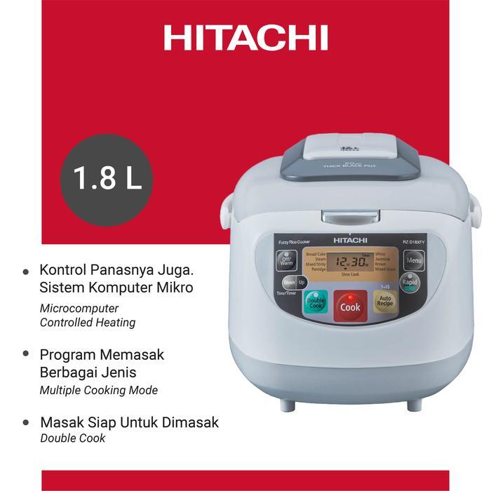 HITACHI Rice Cooker Digital White 1.8 Liter RZD18XFY