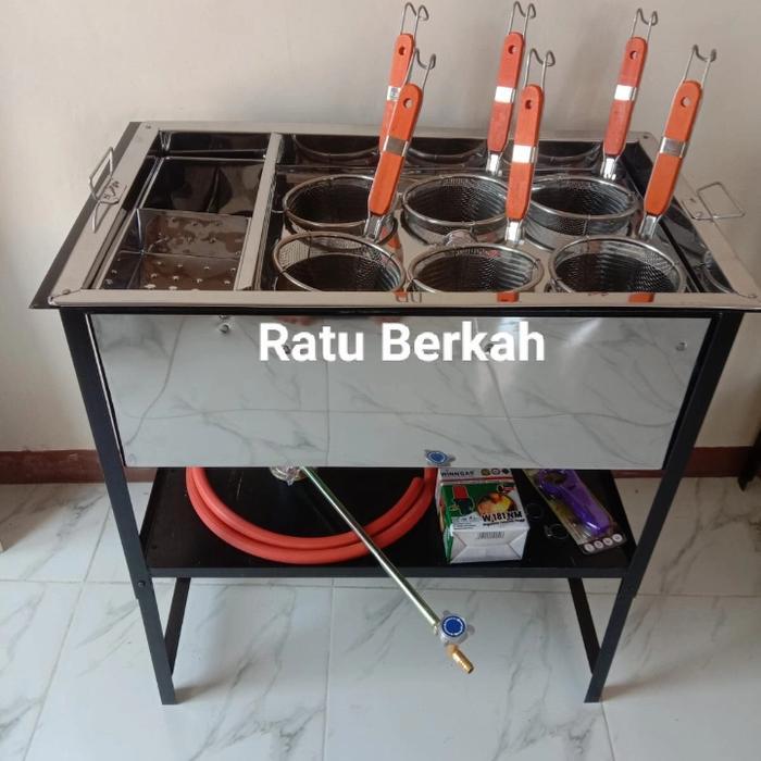 Dandang bakso / tong mie ayam kotak lubang 6 / dandang Gratis Ongkir