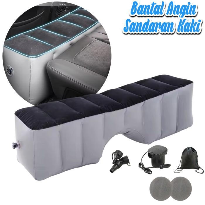 Bantal Angin Sandaran Kaki Mobil Inflatable Footrest Pillow With Pompa