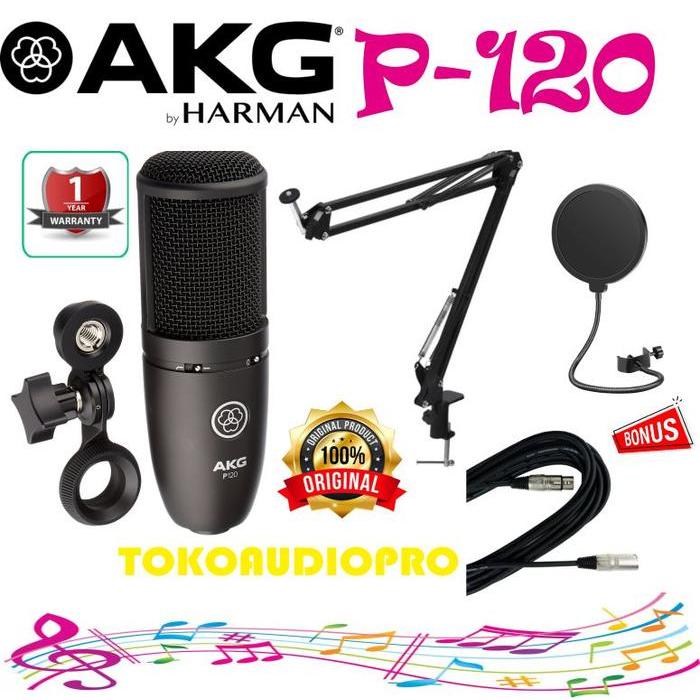 Akg P120 Medium-Diaphragm Condenser Mic Paket Akg P-120 Co