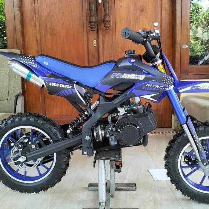 Motor Bensin Mini Anak Trail PCMOTO PC 01 mirip Lenka 69 - Biru