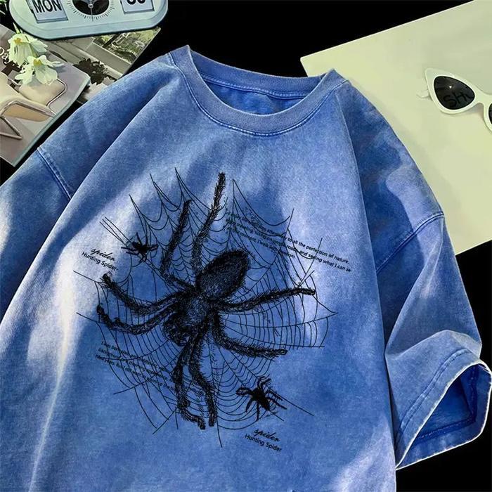 Kaos Oversize Spider T Shirt Distro Pria Wanita Cott 24S N136 Kaos Oversize Cewek Kece Baju Keren