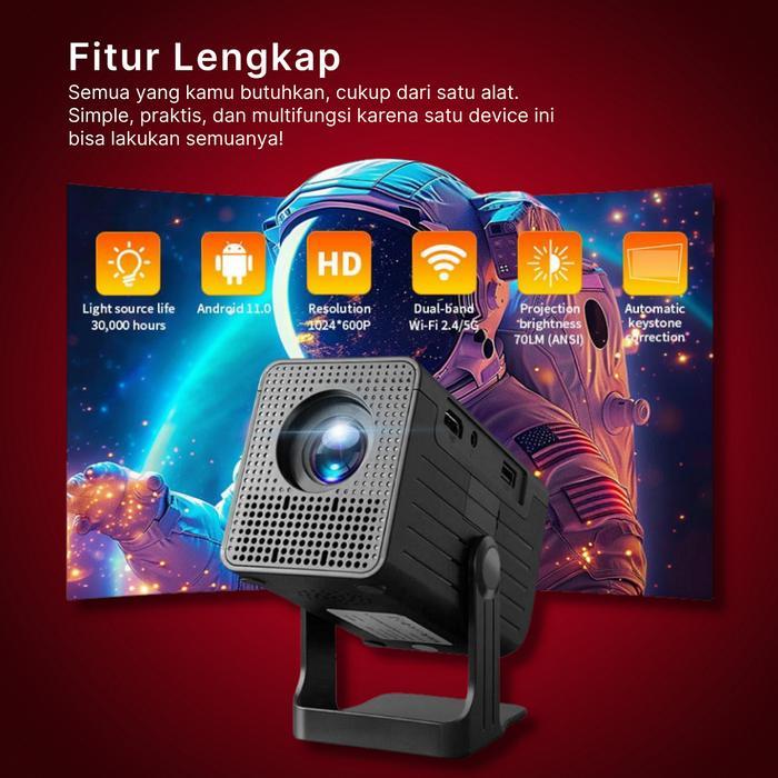 Ppi - Sky S6 - Proyektor Android Tv Layar Lebar 150 Wifi & Bluetooth