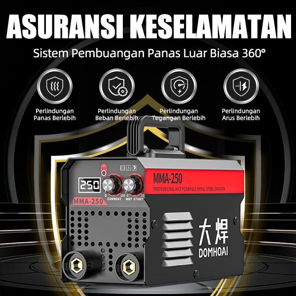 DOMHOAI Mesin Las Inverter Las Listrik Inverter MMA-250 Mesin Las IGBT Tampilan Digital Definisi