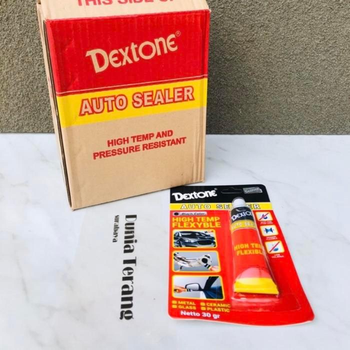 Lem Auto Sealer DEXTONE 30gr - Lem Silikon Mobil Tube Kecil Black 30gr