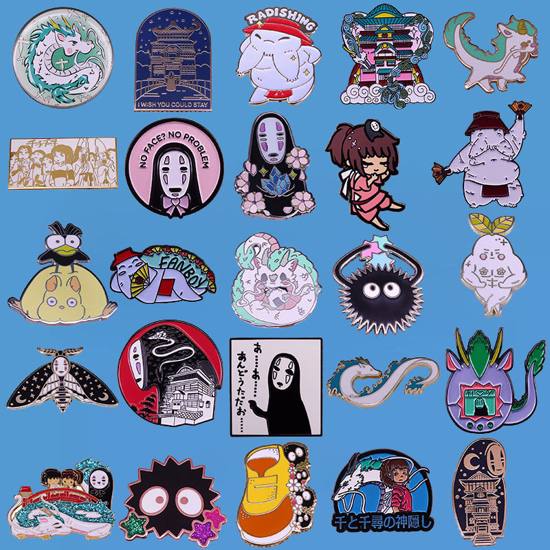 Ghibli Miyazaki Hayao Enamel Pin Totoro Cartoon Lapel Pins For Badges On Backpack Brooches For
