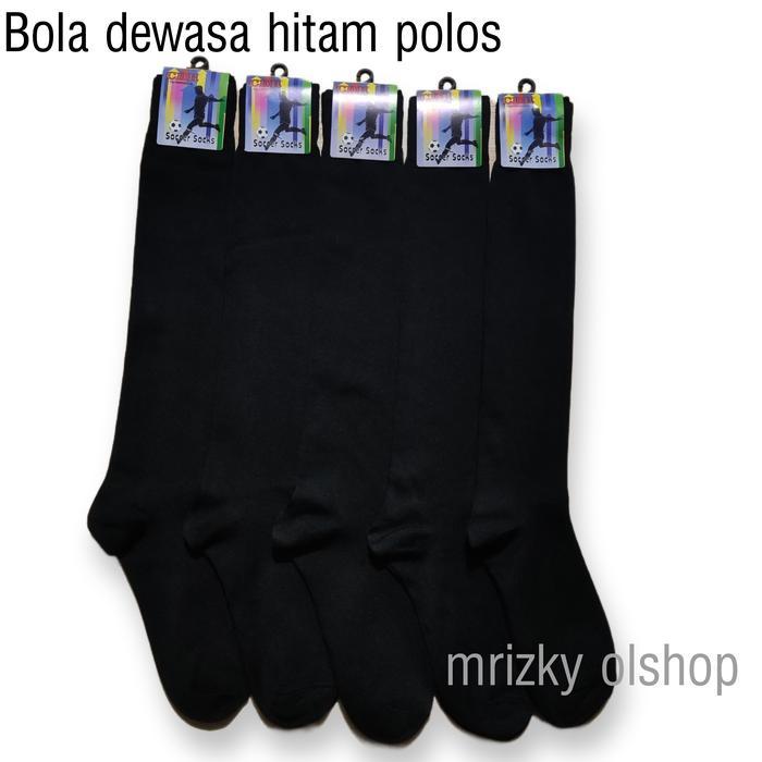 KAOS KAKI BOLA PANJANG HITAM POLOS/KAOS KAKI FUTSAL HITAM PANJANG