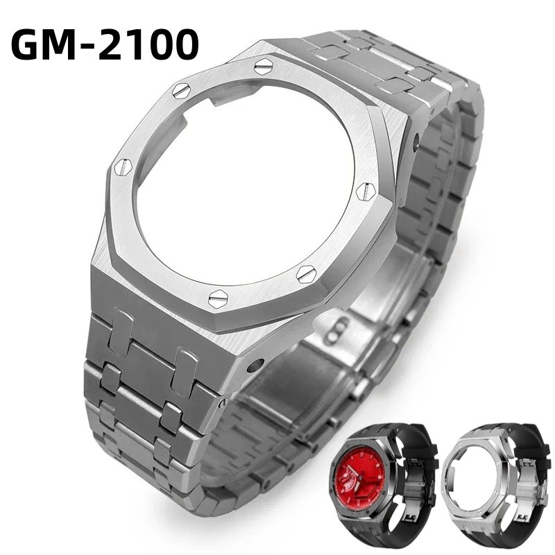 Gm-2100 Stainless Steel Case Strap For Casio Gm2100 Gbm-2100 Kit For G-Shock Gbm2100 Metal Bezel