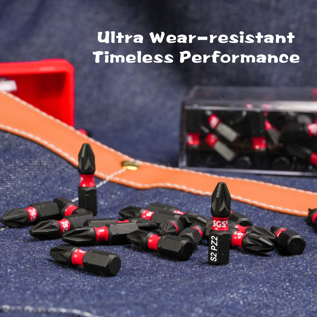 30Pcs 25mm-1 Inch (Pz1/Pz2/Pz3) Cross-Shaped Impact-Resistant Strong Magnetic Screwdriver Bits,