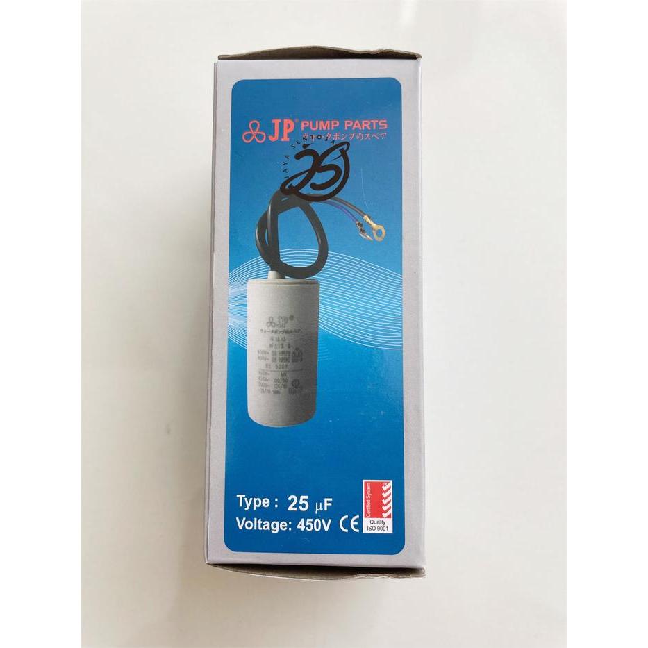 KAPASITOR BULAT 25UF 450V JP KAPASITOR POMPA KONDENSATOR 25 mF 450VAC
