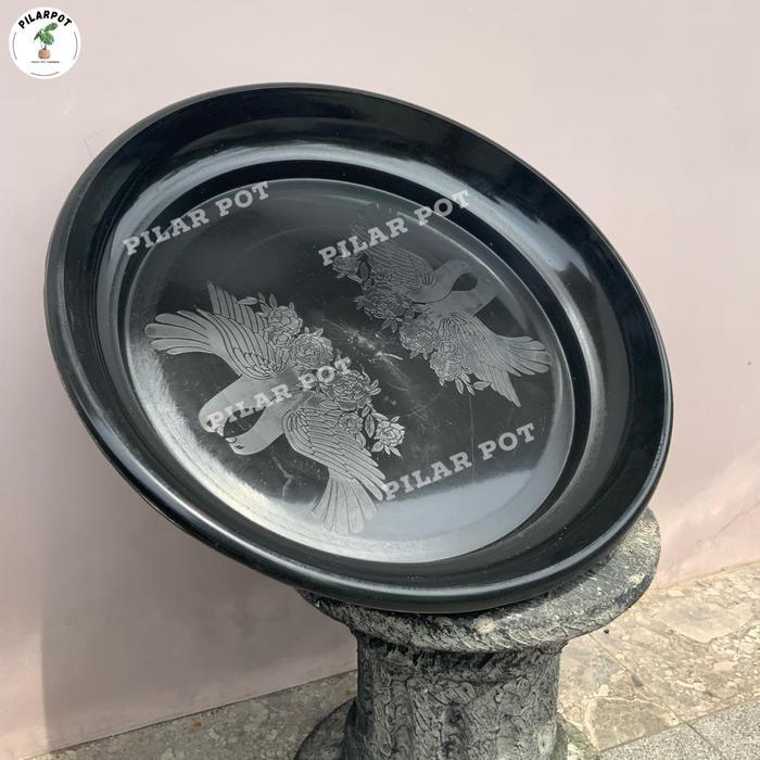 "New" tatakan alas pot bunga 60 hitam 49cm untuk pot 60cm - TATAKAN JUMBO