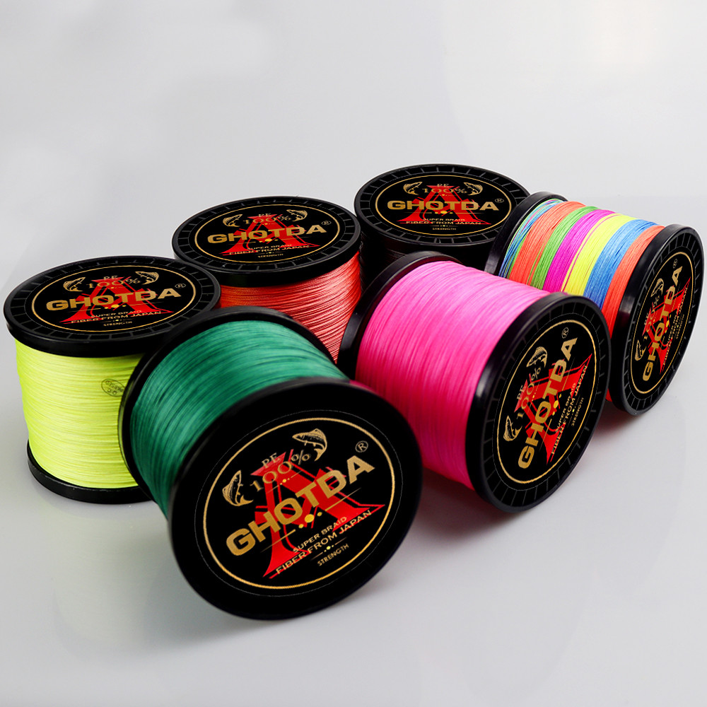 Ghotda Braided Fishing Line 8/4 Strands 500M Pe Multifilament Wire Strong Japan Cord Carp