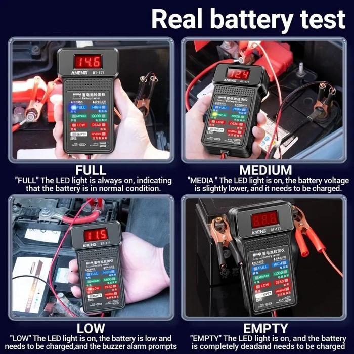 ANENG BT-171 DIGITAL TESTER CAPACITY AKI MOBIL 12V LED SCREEN