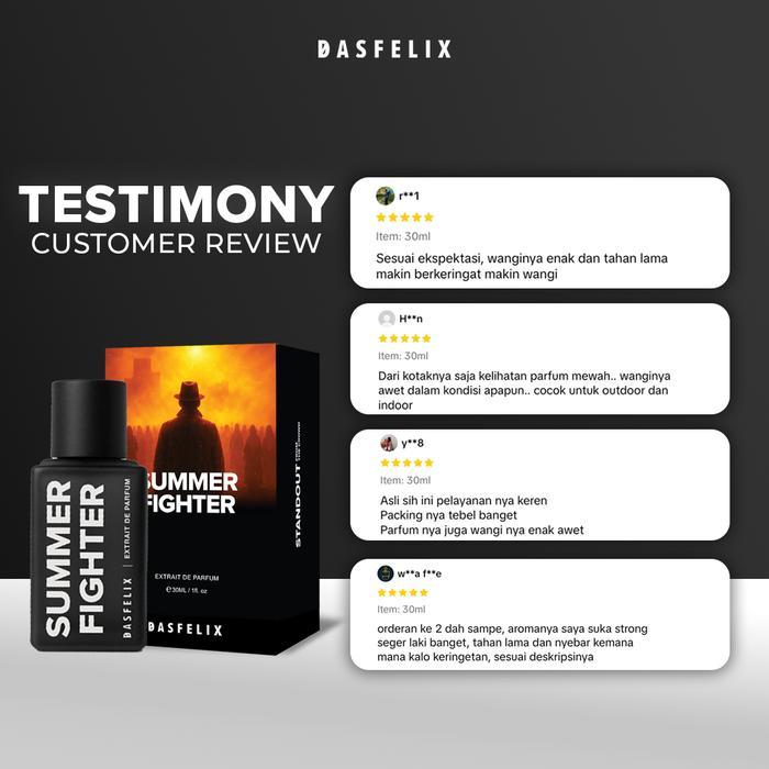 Terbaru Dasfelix Summer Fighter - Extrait de Parfum - Parfum Pria Tahan Lama - Aroma Segar Citrus