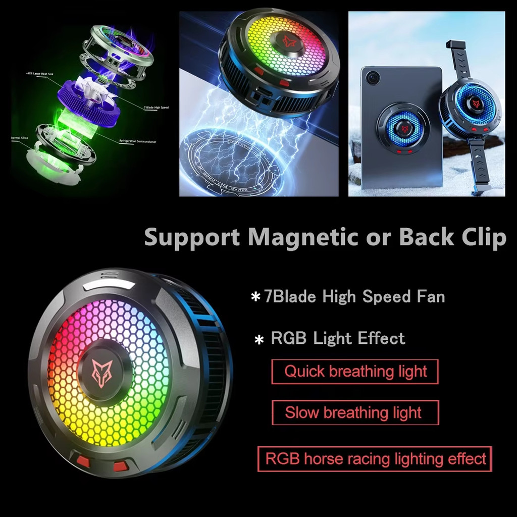 Sarafox X9 PRO 36w Ipad cooler Three-speed Adjustable RGB 2in1 Semiconductor Refrigeration Tablet /