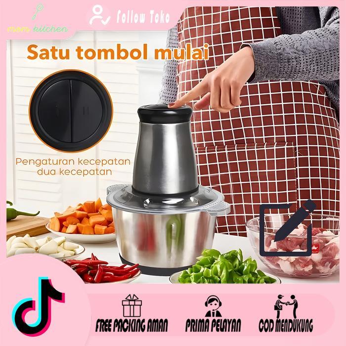 "New" CHOPPER DAGING STAINLES/BLENDER PENGGILING SERBAGUNA/MEET GRINDER Pisau Gilingan