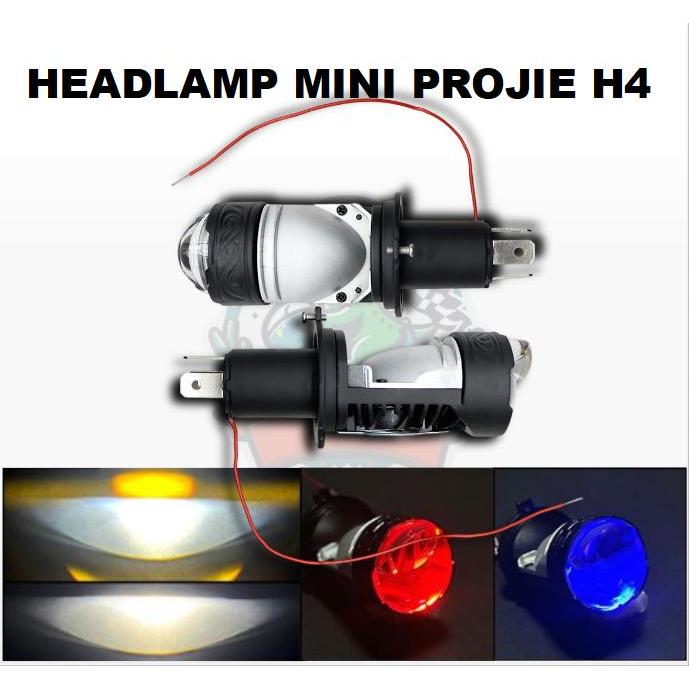 Lampu H4 Laser Ac Dc Cut Off Flat Biled Projector Lampu Utama Led Laser Kipas H4 Projector Premium