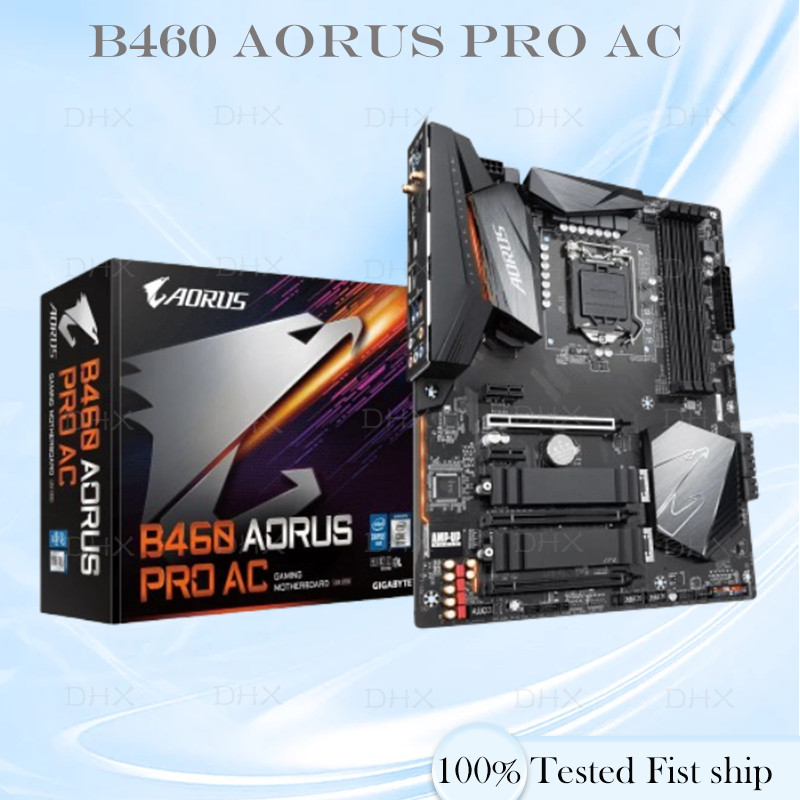 For Gigabyte B460 AORUS PRO AC Motherboard 128GB M.2 HDMI DP SATA3.0 LGA 1200 DDR4 ATX B460