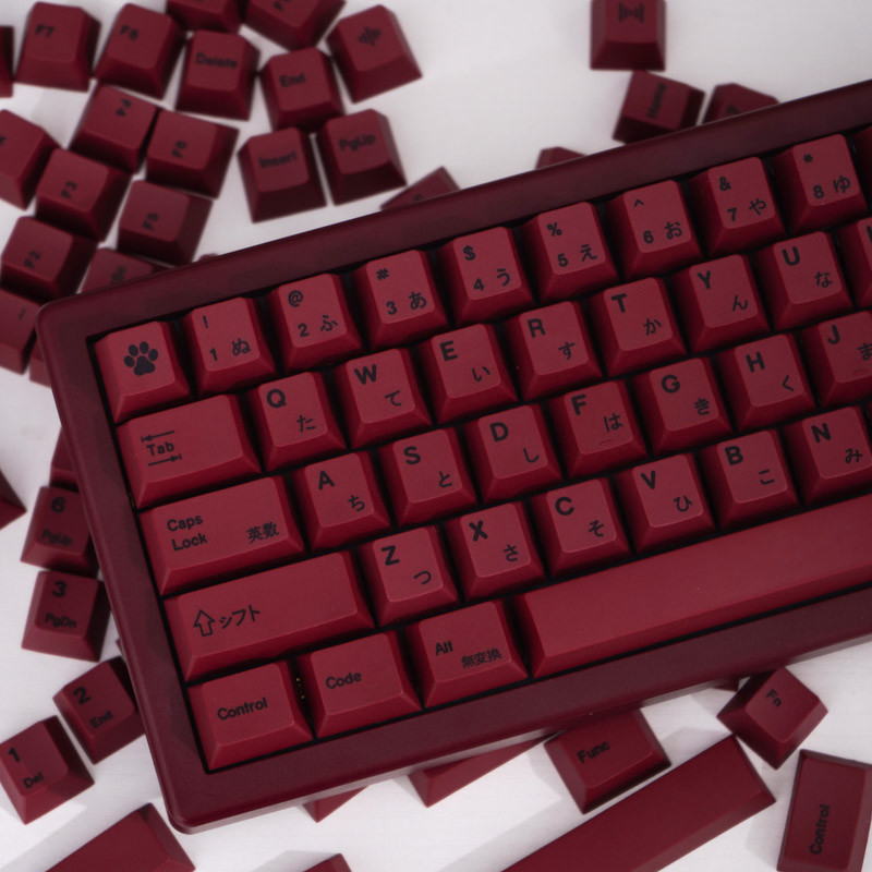 140 key GMK Minimalist Red keycap PBT Dye Sub Cherry Profile Customized Japanese KeyCaps For MX