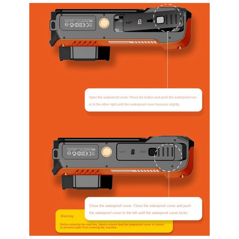 T35C Waterproof Camera D50 Dual Screen Selfie Outdoor Sports HD Diving Underwater IP68 10 Meters