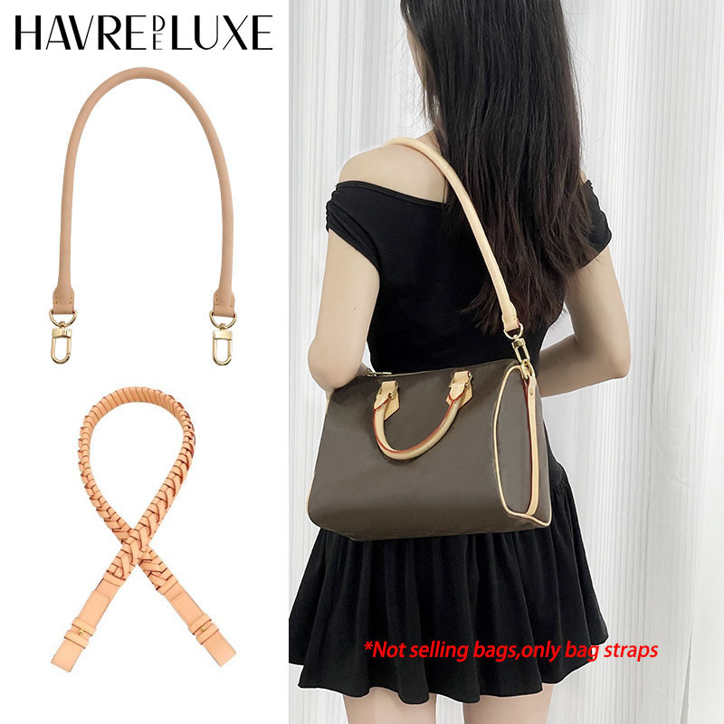 100% Genuine Vachetta Leather Bag Strap for LV Speedy 20 25 30 Shoulder Straps Long Bags Belts