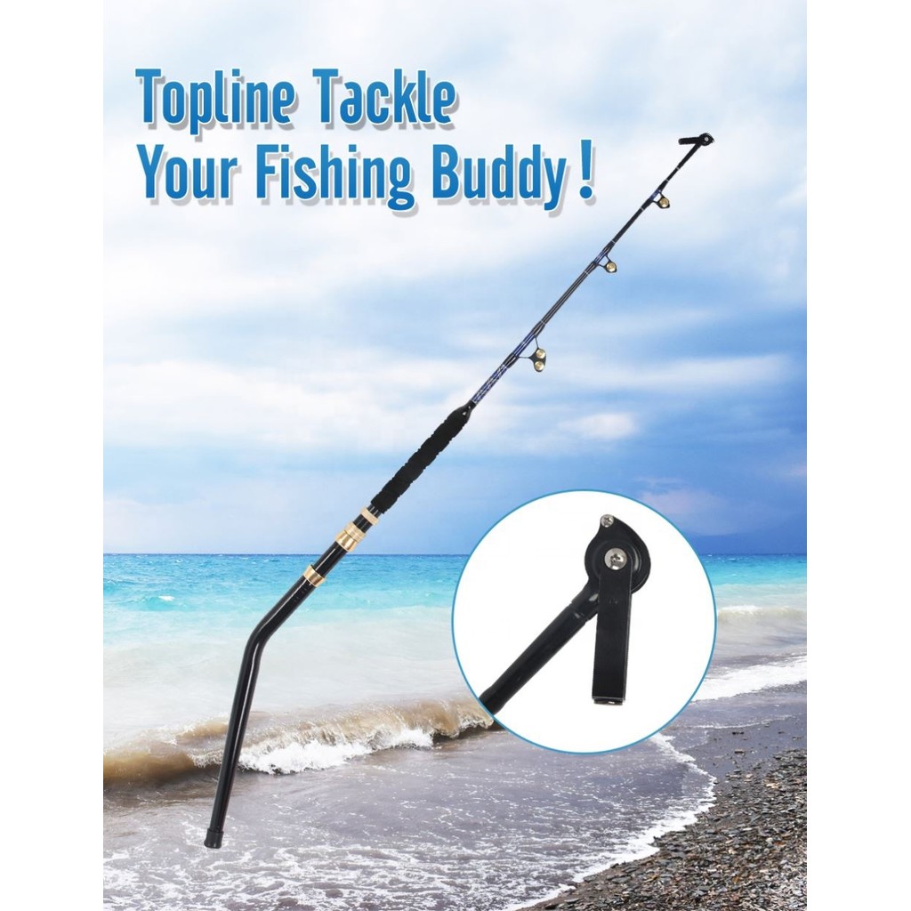 Best 5'6' Trolling Fishing Rod with 3+1 Roller Guide for 100-130lbs Catch -Deep Drop Fishing Rods