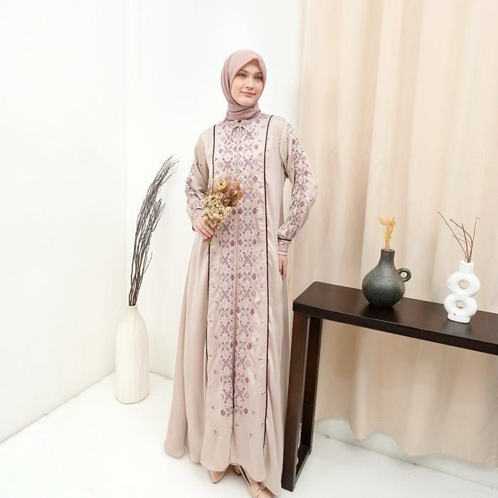Rita Wd 277 / Gamis Alnam Silk Bordir Halus Dan Cantik / Gamis Mewah Dan Elegant