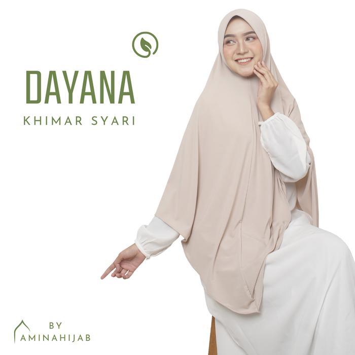Hijab Jilbab Kerudung Khimar Jumbo Syari Dayyana Panjang Putih Muslim Instan Bergo