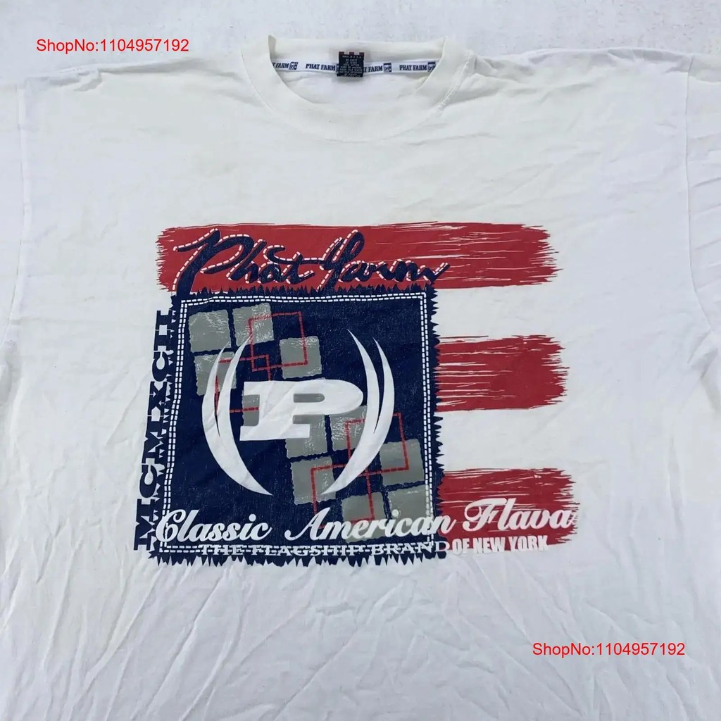 Vintage Phat Farm T Shirt Mens 2XL Classic American Flava 90s USA Made vintage Washed Soft homme