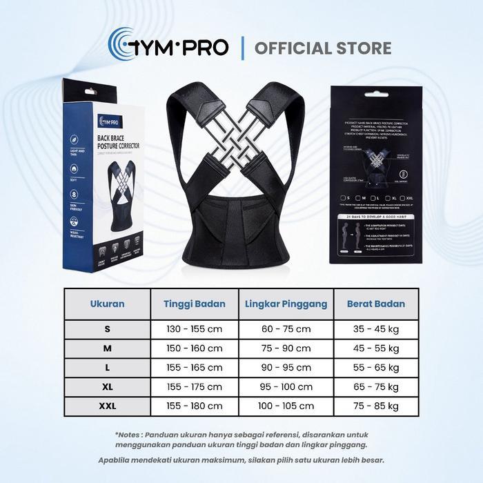 Gympro Back Brace Alat Terapi Korset Penegak Punggung Skoliosis Brace Posture Corrector Back Support