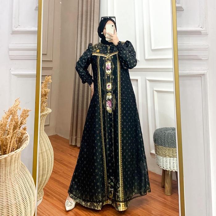 Gamis ARETA dres Wanita Muslim Gamis Motif Sultan Kekinian Simple Elegan Lebaran 2026