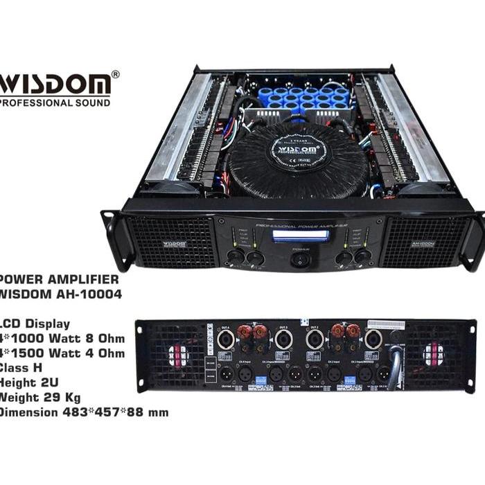 Power Wisdom AH 10004 4-Channel Power Amplifier AH10004