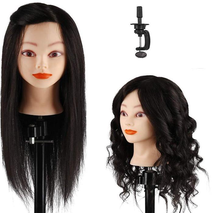 14Inch Manekin Rambut Asli Latihan Hair Mannequin 100% Rambut Asli High Quality Manekin Rambut
