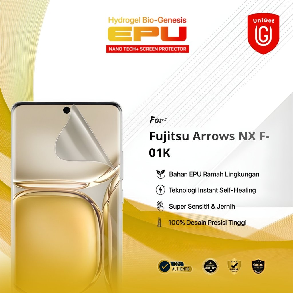 UniGet BIO-HYDRO EPU Hydrogel Screen Guard for Fujitsu Arrows NX F-01K Premium Anti Scratch High Def