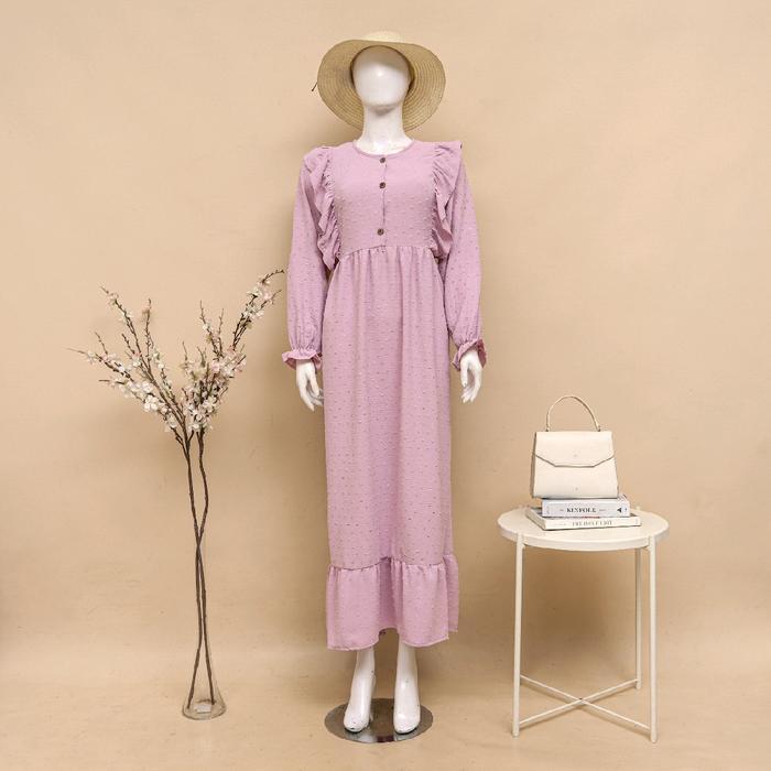 GAMIS COUPLE IBU ANAK URAGIRI LILAC GAMIS BAYI AKIKAH