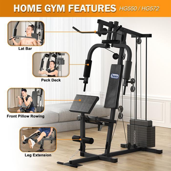 Home Gym Twen HG672/HG672New Home Gym 1 sisi Alat Olahraga Alat Gym Set Alat Fitnes Leg Press -