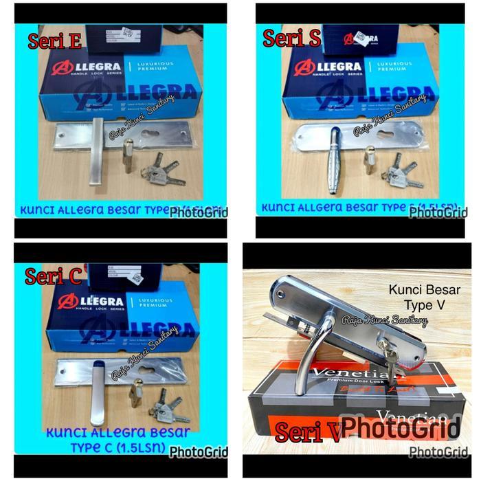 Handle Pintu Besar/Kunci Pintu Besar/Gagang Pintu (Paket Lengkap)