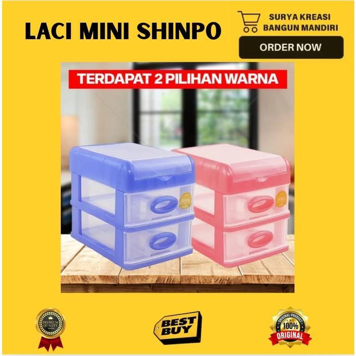 LACI MINI SUSUN 3 SHINPO MINI CONTAINER LACI KOSMETIK LACI ALAT TULIS MINI DRAWER LACI AKSESORIS
