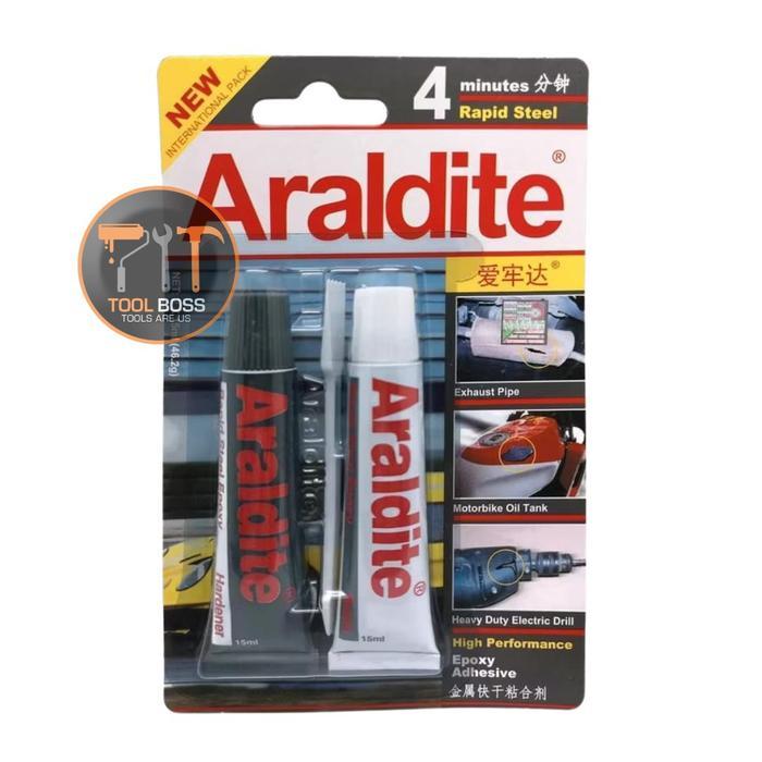 Araldite Lem Epoxy Cepat Rapid / Lem Besi Lem Kayu , Lem Serbaguna Epoxy
